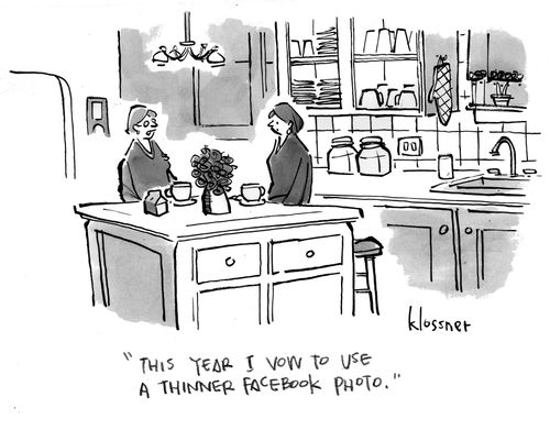 "This year I vow to use a thinner Facebook photo."