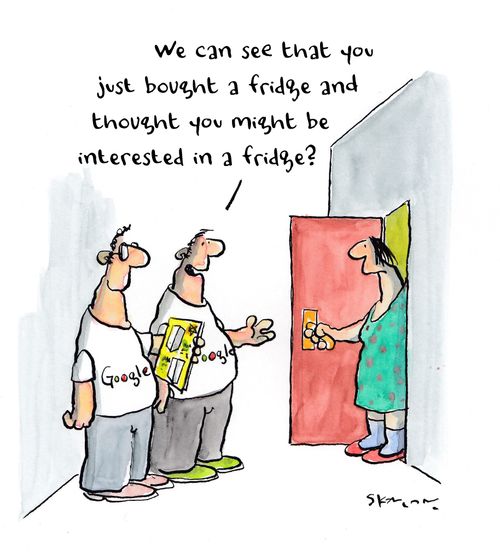 "We can see that you just bought a fridge and thought you might be interested in a fridge."