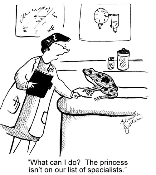 "What can I do? The princess isn't on our list of specialities."