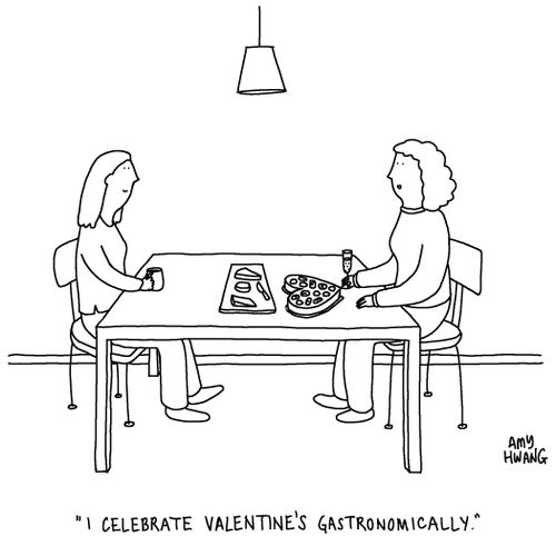 "I celebrate valentine's gastronomically."