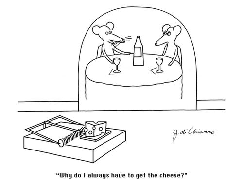 "Why do I always have to get the cheese?"