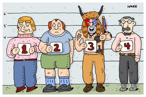 The Q Shaman stands in a lineup