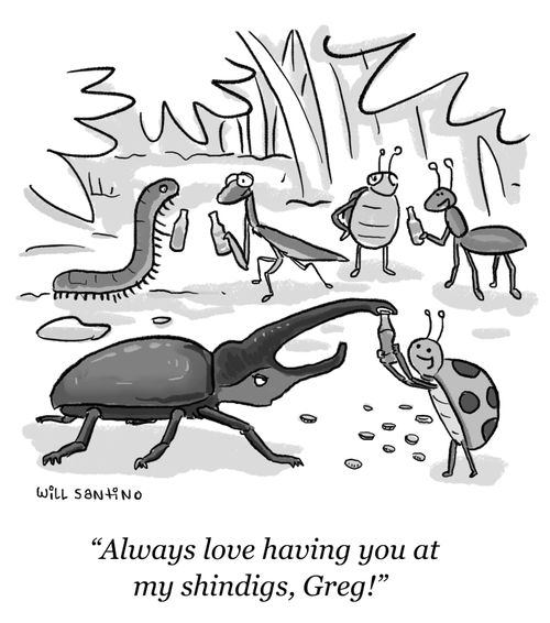 "Always love having you at my shindigs, Greg!"