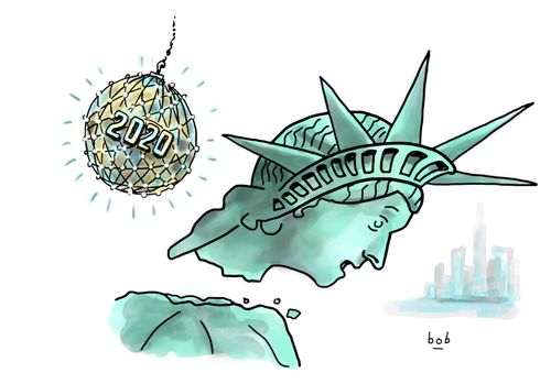 2020 knocks down lady liberty