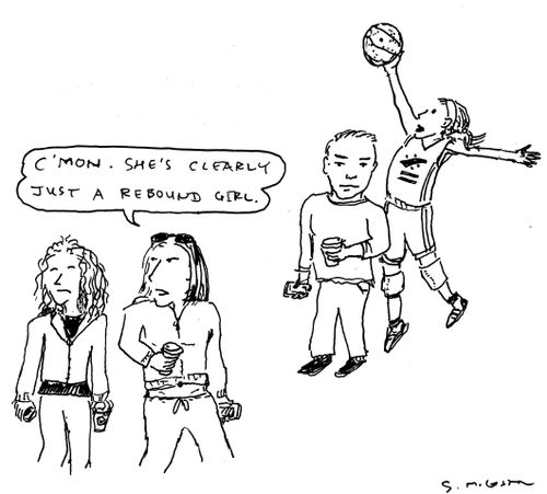 "C'mon. She's clearly just a rebound girl."