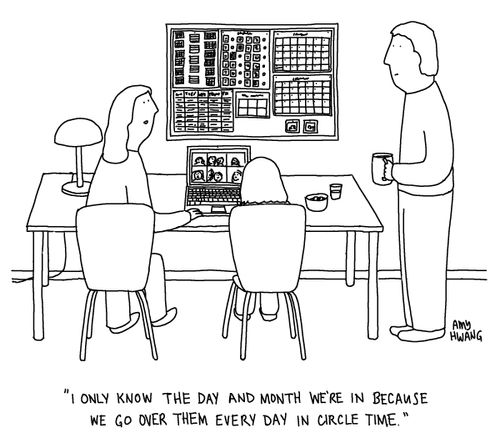 "I only know the day and month we're in because we go over them everyday in circle time."
