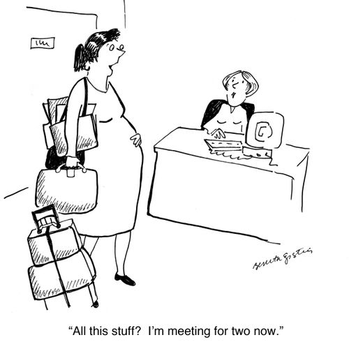 "All this stuff? I'm meeting for two now."