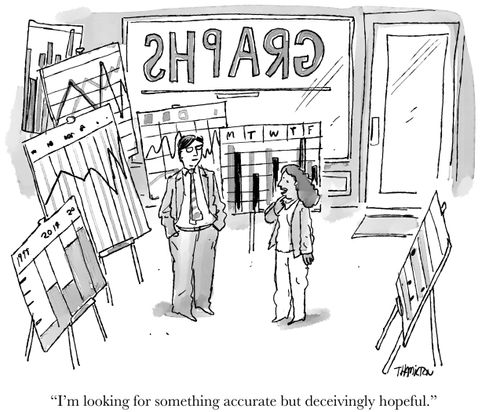 "I'm looking for something accurate but deceivingly hopeful."