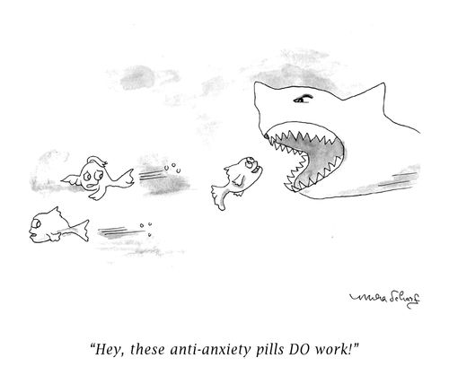 "Hey, these anti-anxiety pills DO work!"
