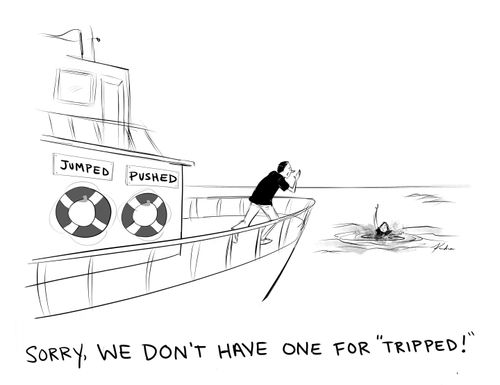 "Sorry, we don't have one for 'tripped'!"