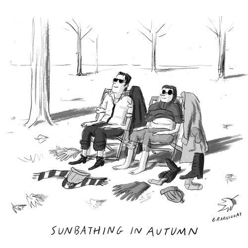 Sunbathing in Autumn