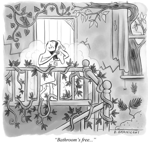"Bathroom's free..."