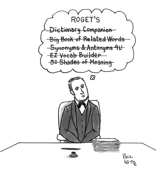 Roget's thinking of what English book to read next.