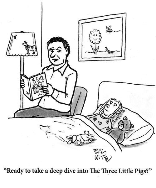 "Ready to take a deep dive into the Three Little Pigs?"