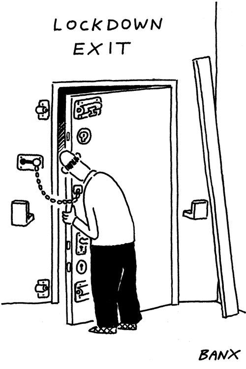 Lockdown exit being unlocked.