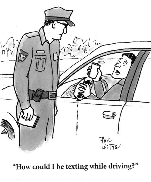 "How could I be texting while driving?"