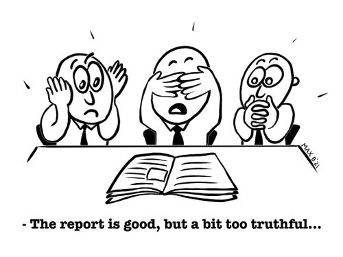 "The report is good, but a bit too truthful..."