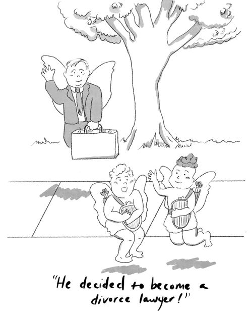 "He decided to become a divorce lawyer!"