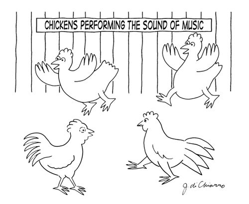 Chickens performing the Sound of Music.