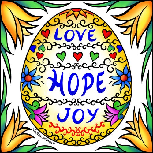 Love, Hope, Joy Easter Egg