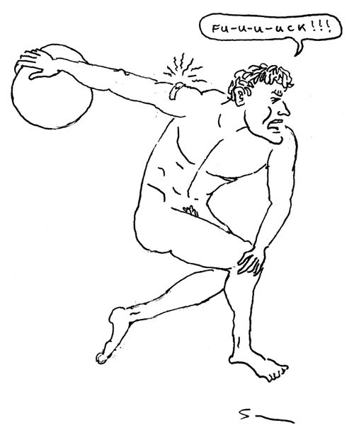 First Shot Discus Thrower 