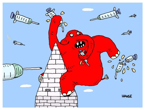 The Republican Elephant destroying vaccines