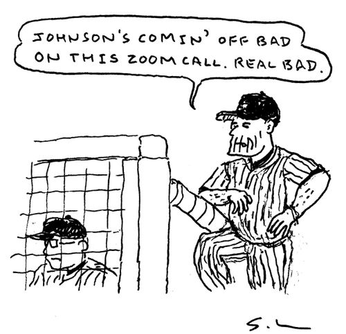 "Johnson's comin' off bad on this zoom call. Real bad."