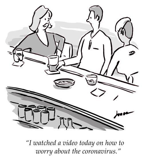 "I watched a video today on how to worry about the coronavirus."