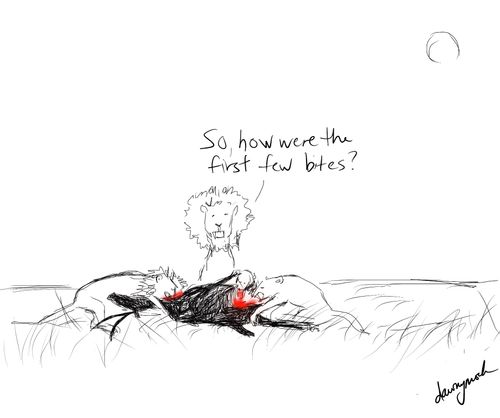 "So, how were the first few bites?"