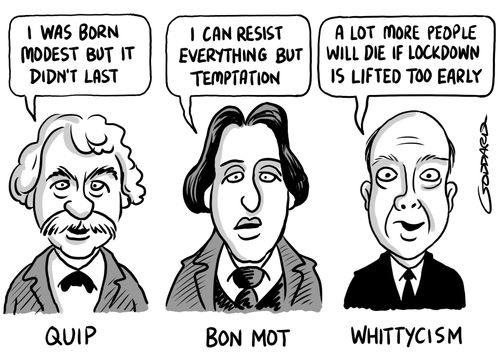 Quip, Bon Mot, Whittycism.