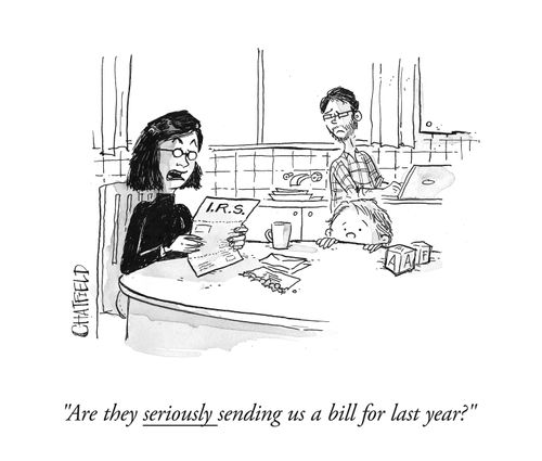 "Are they seriously sending us a bill for last year?"