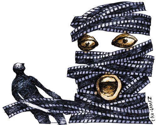 Man Wrapped In Film