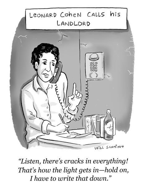 Leonard Cohen calls his landlord