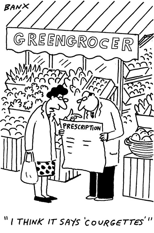 "I think it says 'courgettes'."