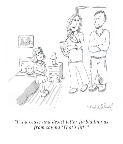 "It's a cease and desist letter forbidding us from saying 'That's lit!'"