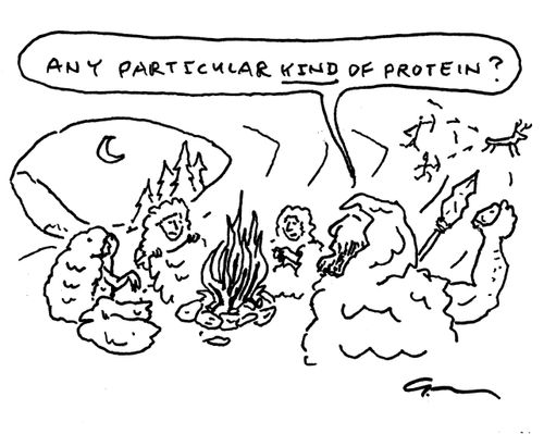 "Any particular KIND of protein?"