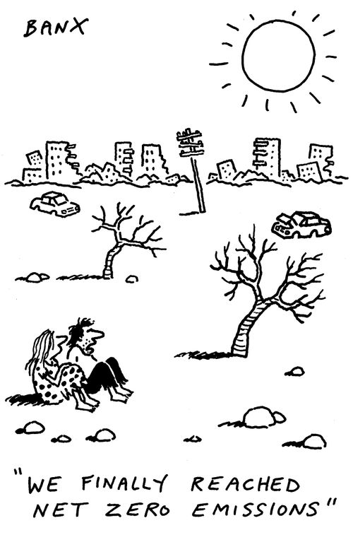 "We finally reached net zero emissions."