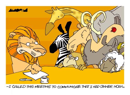 ". . . I called this meeting to communicate that I had dinner Noah..."