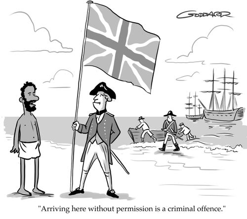 "Arriving here without permission is a criminal offence."