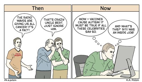 "The radio waves are giving us all cancer! It's a fact!"