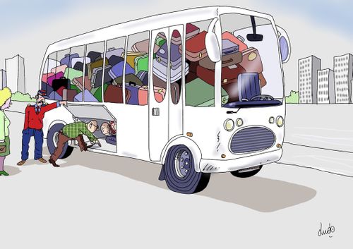 Role Reversal: The Baggage Compartment on a Bus