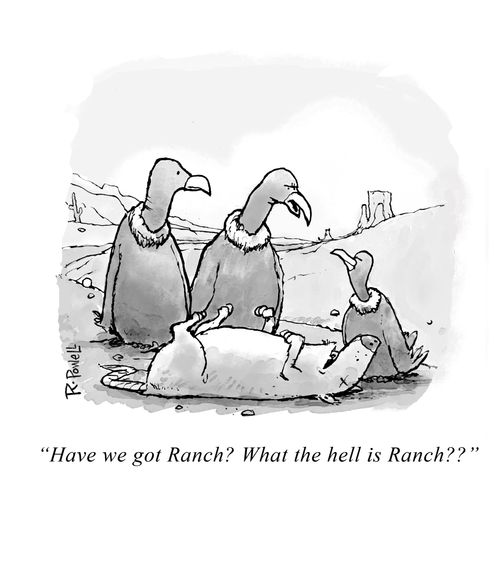 "Have we got Ranch? What the hell is Ranch??"