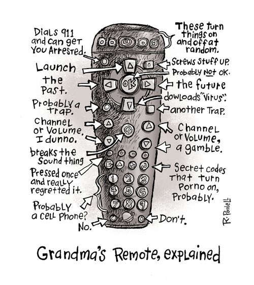 Grandma's remote explained