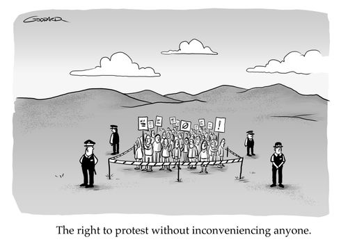 The right to protest without inconveniencing anyone.