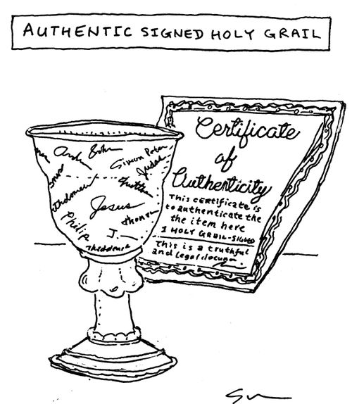 Authentic signed Holy Grail 