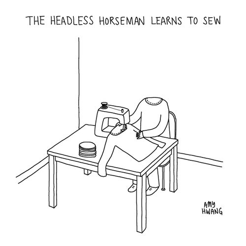 The Headless Horseman Learns To Sew
