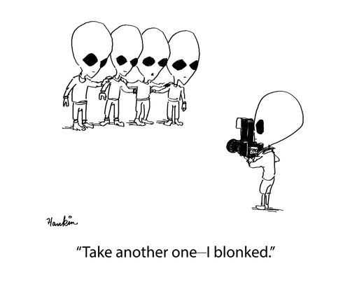 "Take another one - I blonked."