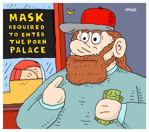 Mask required to enter the p*rn palace