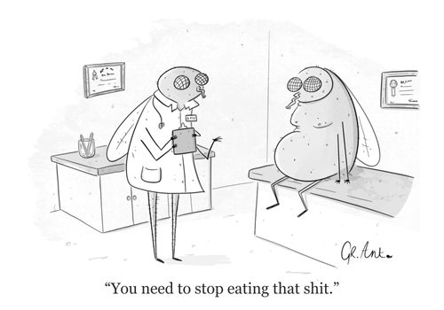 "You need to stop eating that sh*t."