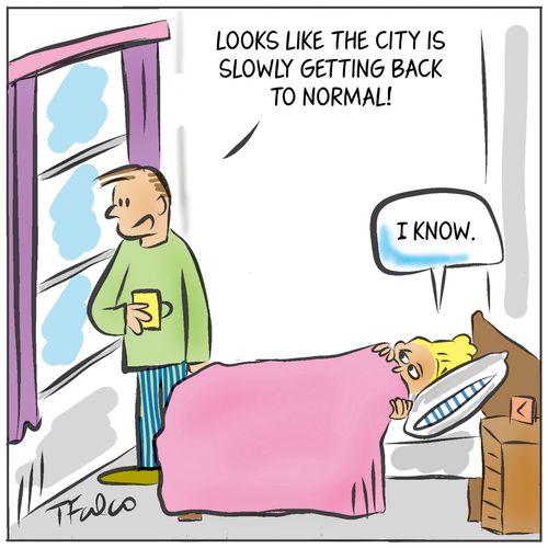 "Looks like the city is slowly getting back to normal!"
